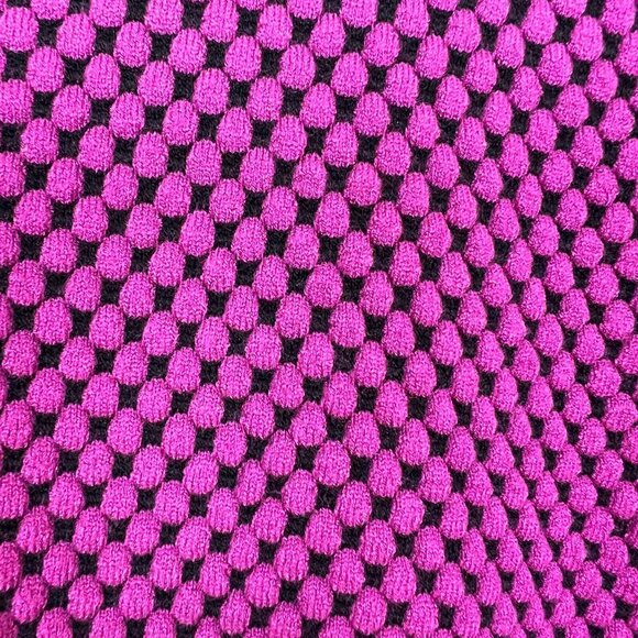 Elena Wang Sweater Womens Large Purple -Pink Textured High Neck Long Sleeve Knit - Picture 6 of 9